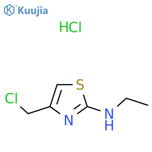 4-(chloromethyl)-N-ethyl-1,3-thiazol-2-amine hydrochloride structure