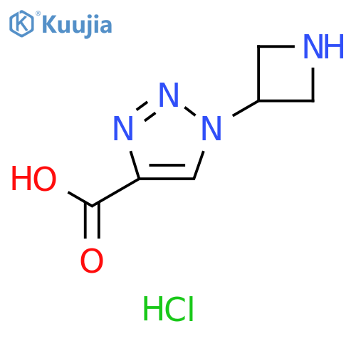1-(azetidin-3-yl)-1H-1,2,3-triazole-4-carboxylic acid hydrochloride structure