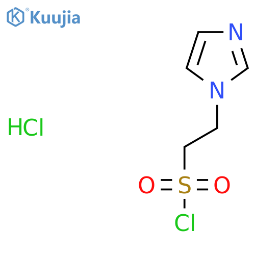 2-(1H-imidazol-1-yl)ethane-1-sulfonyl chloride hydrochloride structure