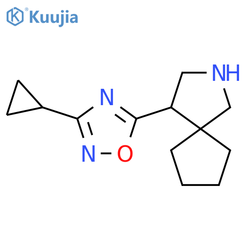 3-Cyclopropyl-5-(2-azaspiro[4.4]nonan-4-yl)-1,2,4-oxadiazole structure