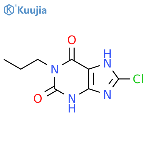 8-Chloro-1-propyl-2,3,6,9-tetrahydro-1H-purine-2,6-dione structure