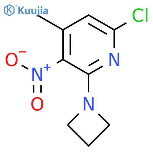 2-(Azetidin-1-yl)-6-chloro-4-methyl-3-nitropyridine structure