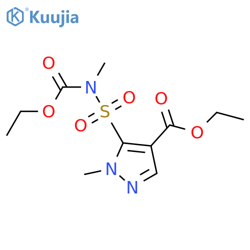1H-Pyrazole-4-carboxylic acid, 5-[[(ethoxycarbonyl)methylamino]sulfonyl]-1-methyl-, ethyl ester structure