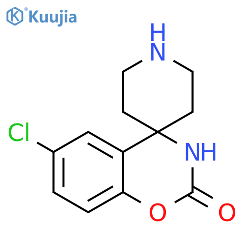 Spiro[4H-1,3-benzoxazine-4,4'-piperidin]-2(3H)-one, 6-chloro- structure