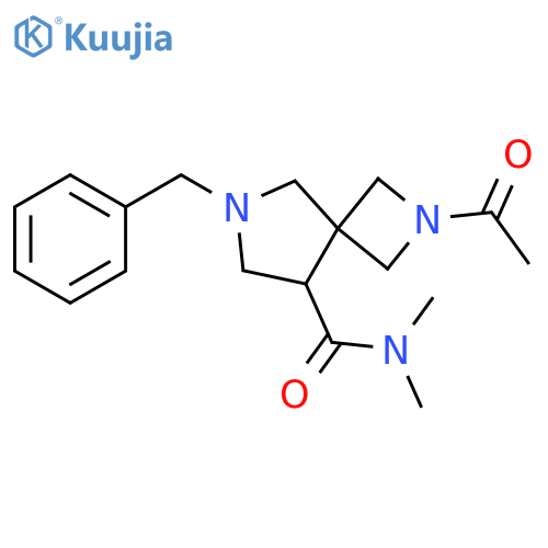 2-Acetyl-6-benzyl-n,n-dimethyl-2,6-diazaspiro[3.4]octane-8-carboxamide structure