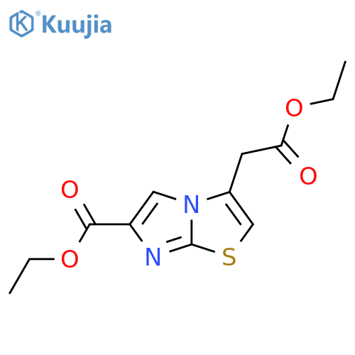 Ethyl 3-(2-ethoxy-2-oxoethyl)imidazo[2,1-b]thiazole-6-carboxylate structure