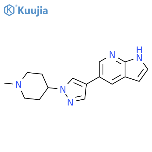 1H-Pyrrolo[2,3-b]pyridine, 5-[1-(1-methyl-4-piperidinyl)-1H-pyrazol-4-yl]- structure