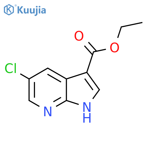 Ethyl 5-chloro-1H-pyrrolo[2,3-b]pyridine-3-carboxylate structure