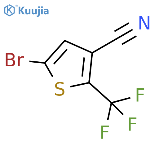 3-Thiophenecarbonitrile, 5-bromo-2-(trifluoromethyl)- structure
