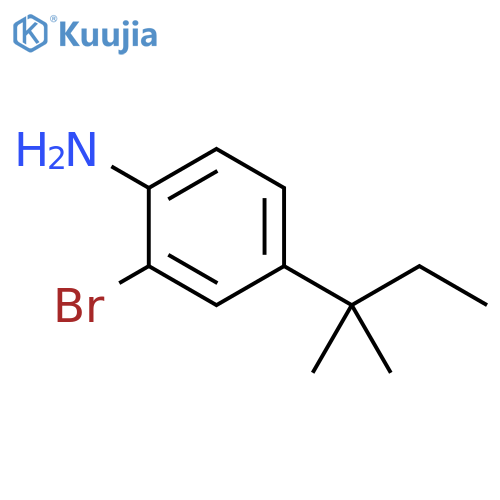 Benzenamine, 2-bromo-4-(1,1-dimethylpropyl)- structure