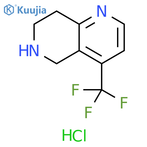 4-(Trifluoromethyl)-5,6,7,8-tetrahydro-1,6-naphthyridine dihydrochloride structure