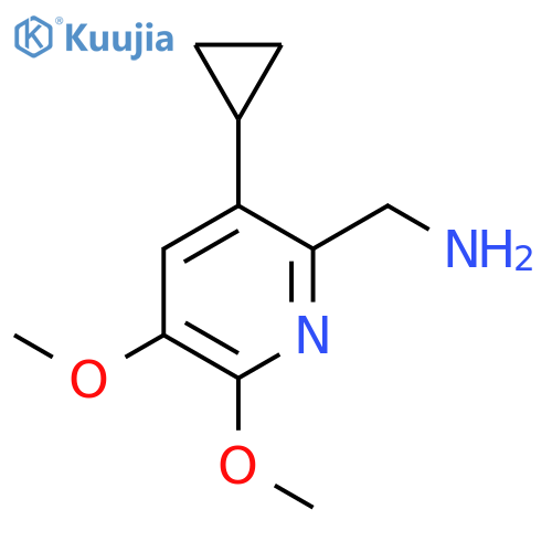 (3-Cyclopropyl-5,6-dimethoxypyridin-2-yl)methanamine structure