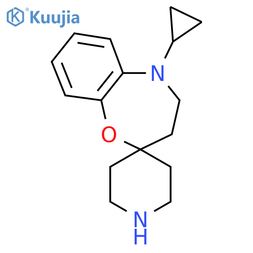 5-Cyclopropyl-4,5-dihydro-3H-spiro[benzo[B][1,4]oxazepine-2,4'-piperidine] structure