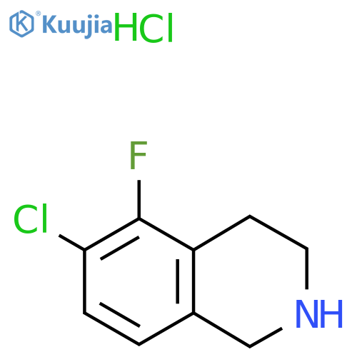 6-Chloro-5-fluoro-1,2,3,4-tetrahydroisoquinoline hydrochloride structure