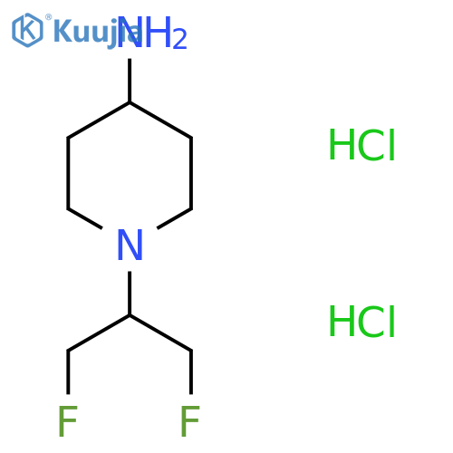 1-(1,3-Difluoropropan-2-yl)piperidin-4-amine dihydrochloride structure