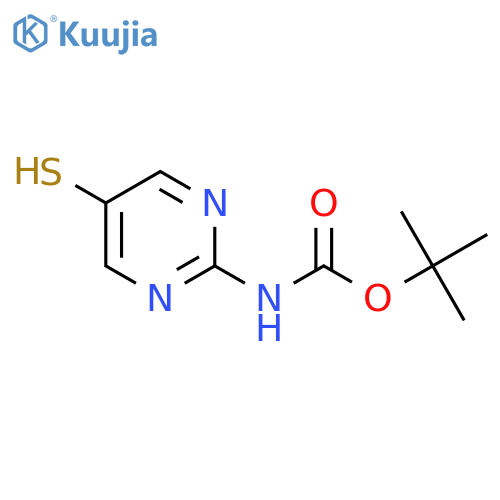 tert-butyl N-(5-sulfanylpyrimidin-2-yl)carbamate structure