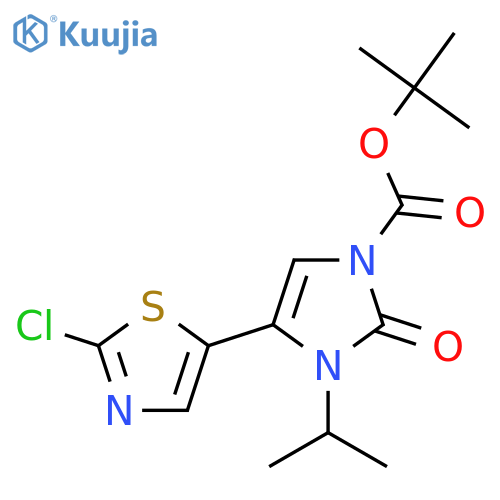 Tert-Butyl 4-(2-chlorothiazol-5-yl)-3-isopropyl-2-oxo-2,3-dihydro-1H-imidazole-1-carboxylate structure
