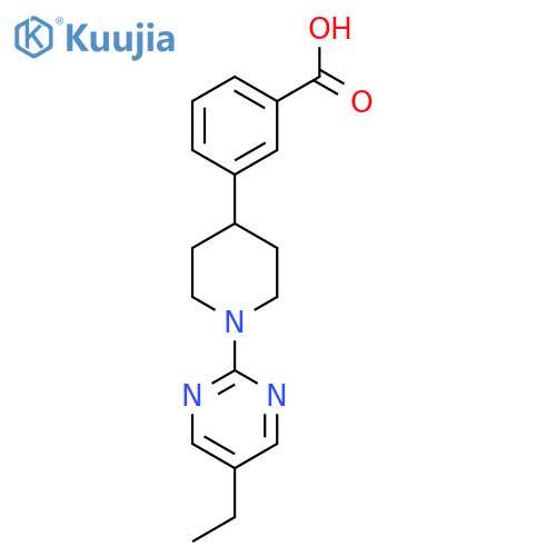 3-(1-(5-Ethylpyrimidin-2-yl)piperidin-4-yl)benzoic acid structure