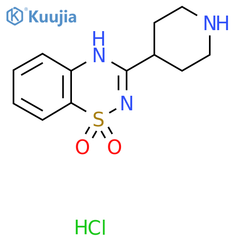 3-(Piperidin-4-yl)-2H-benzo[e][1,2,4]thiadiazine 1,1-dioxide hydrochloride structure