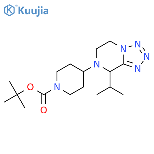 Tert-Butyl 4-(8-isopropyl-5,6-dihydrotetrazolo[1,5-a]pyrazin-7(8H)-yl)piperidine-1-carboxylate structure