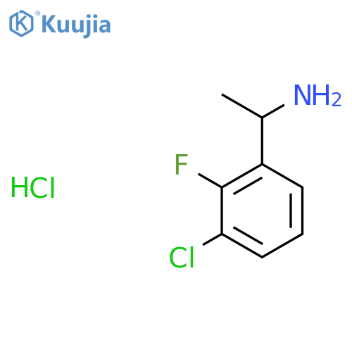 1-(3-Chloro-2-fluorophenyl)ethanamine hydrochloride structure