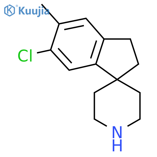 6-Chloro-5-methyl-2,3-dihydrospiro[indene-1,4'-piperidine] structure