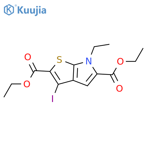 DIETHYL 6-ETHYL-3-IODO-6H-THIENO[2,3-B]PYRROLE-2,5-DICARBOXYLATE structure