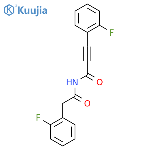 3-(2-Fluorophenyl)-N-(2-(2-fluorophenyl)acetyl)propiolamide structure