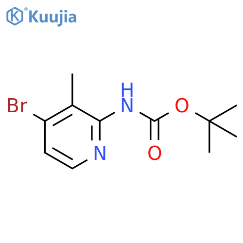 tert-butyl N-(4-bromo-3-methylpyridin-2-yl)carbamate structure