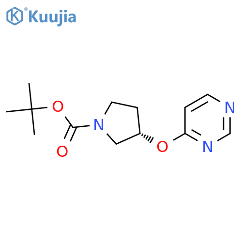 (S)-t-Butyl 3-(pyrimidin-4-yloxy)pyrrolidine-1-carboxylate structure