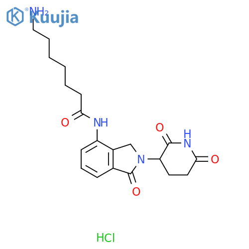 7-amino-N-[2-(2,6-dioxopiperidin-3-yl)-1-oxo-3H-isoindol-4-yl]heptanamide;hydrochloride structure