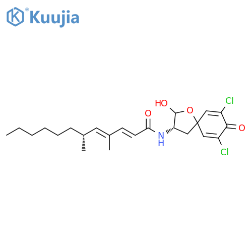 2,4-Dodecadienamide,N-[(3S)-7,9-dichloro-2-hydroxy-8-oxo-1-oxaspiro[4.5]deca-6,9-dien-3-yl]-4,6-dimethyl-,(2E,4E,6R)- structure