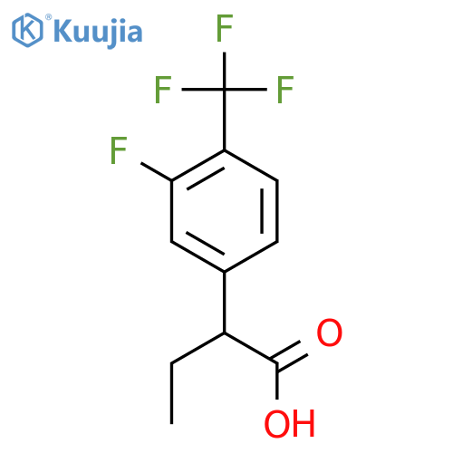 2-3-fluoro-4-(trifluoromethyl)phenylbutanoic acid structure