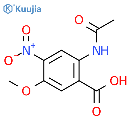 2-Acetamido-5-methoxy-4-nitrobenzoic acid structure