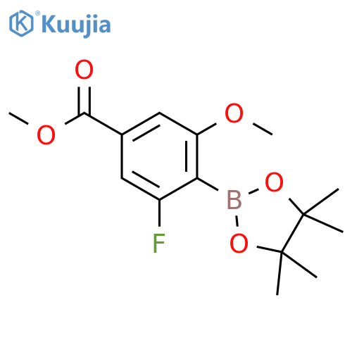 2-Fluoro-6-methoxy-4-(methoxycarbonyl)phenylboronic Acid Pinacol Ester structure