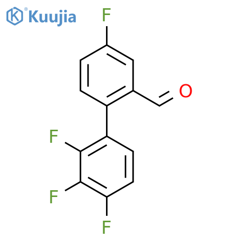 5-Fluoro-2-(2,3,4-trifluorophenyl)benzaldehyde structure