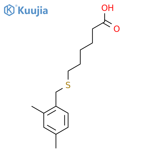 6-((2,4-Dimethylbenzyl)thio)hexanoic acid structure
