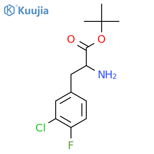Tert-butyl 2-amino-3-(3-chloro-4-fluorophenyl)propanoate structure