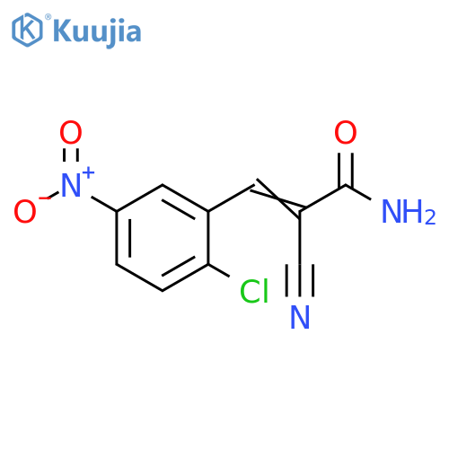 3-(2-chloro-5-nitrophenyl)-2-cyanoprop-2-enamide structure