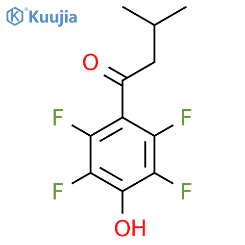 3-methyl-1-(2,3,5,6-tetrafluoro-4-hydroxyphenyl)butan-1-one structure