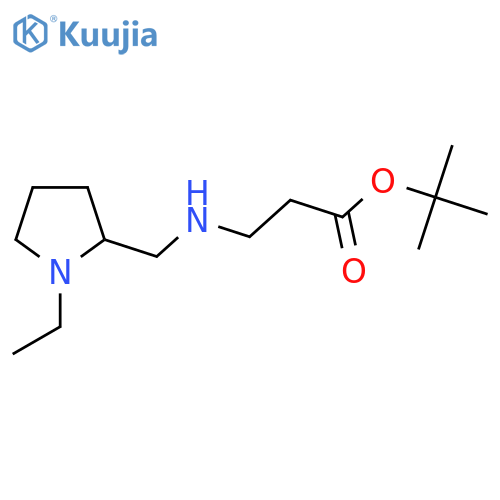 Tert-butyl 3-{[(1-ethylpyrrolidin-2-yl)methyl]amino}propanoate structure