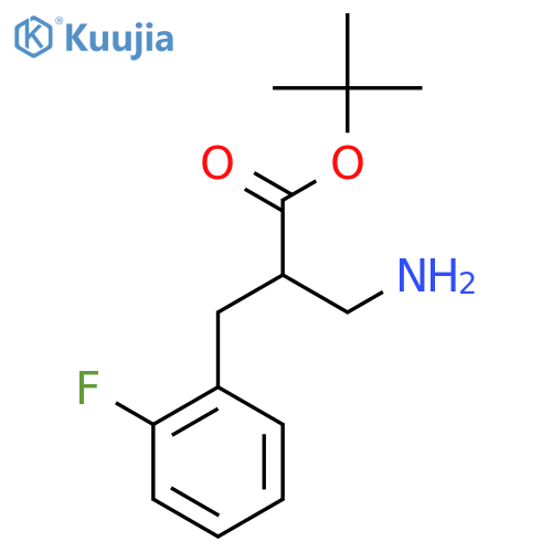 tert-butyl 3-amino-2-(2-fluorophenyl)methylpropanoate structure