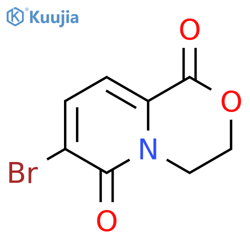 Pyrido[2,1-c][1,4]oxazine-1,6-dione, 7-bromo-3,4-dihydro- structure