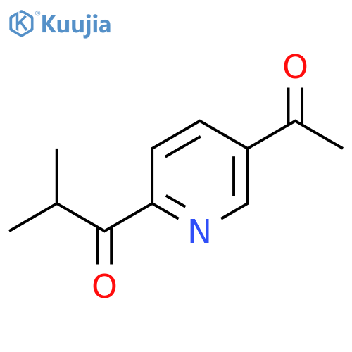 1-(5-Acetyl-2-pyridinyl)-2-methyl-1-propanone structure