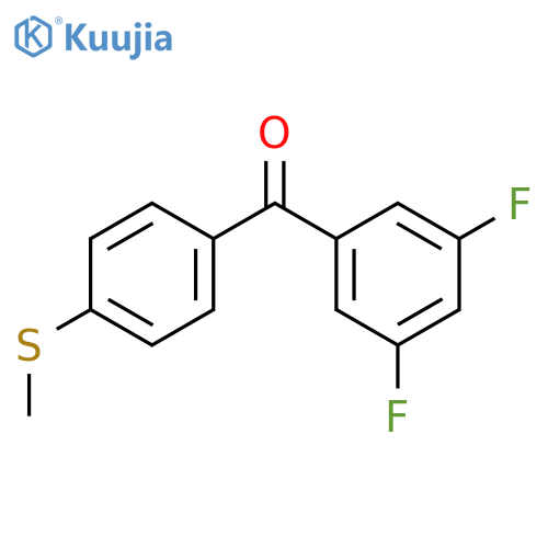 3,5-DIFLUORO-4'-(METHYLTHIO)BENZOPHENONE structure