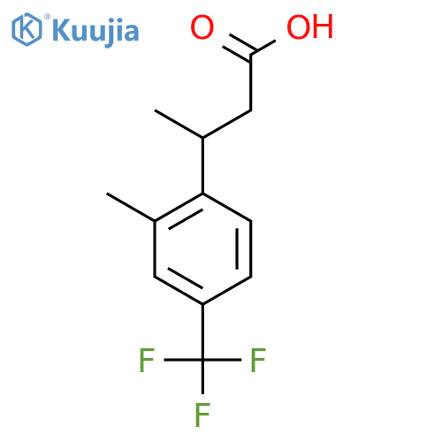 3-2-methyl-4-(trifluoromethyl)phenylbutanoic acid structure