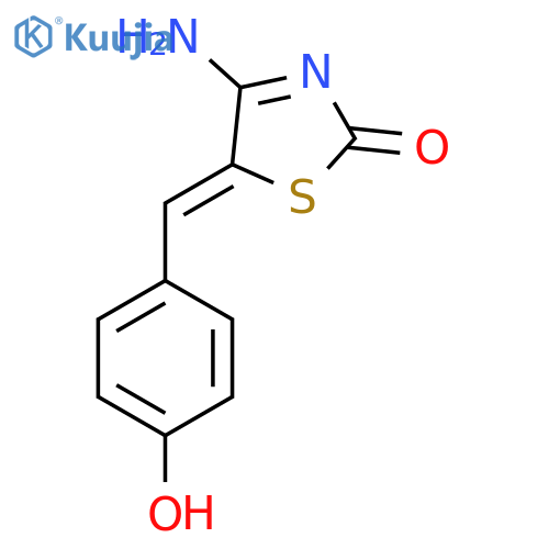 (5Z)-5-(4-hydroxyphenyl)methylidene-4-imino-1,3-thiazolidin-2-one structure