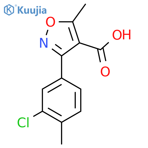 3-(3-Chloro-4-methylphenyl)-5-methylisoxazole-4-carboxylic acid structure