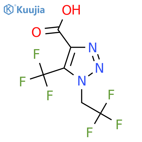 1-(2,2,2-trifluoroethyl)-5-(trifluoromethyl)-1H-1,2,3-triazole-4-carboxylic acid structure