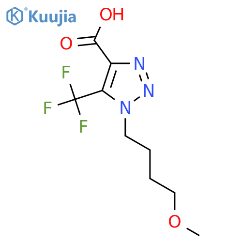 1-(4-methoxybutyl)-5-(trifluoromethyl)-1H-1,2,3-triazole-4-carboxylic acid structure